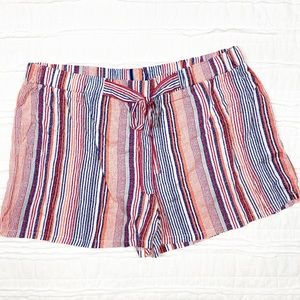 Liz Claiborne Colorful Striped Lounge Shorts, XL